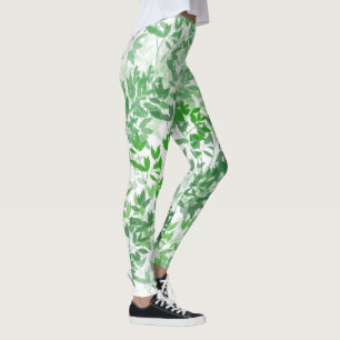Botanisch grüne Yoga Pilates Hot Pants Leggings