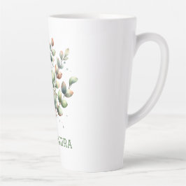 Botanisch-hellgrüne Eukalyptus-Blätter Milchtasse