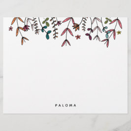 Botanisch Illustriert Personalisiert Briefbogen