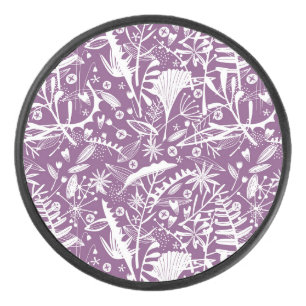 Botanisch Lila modern Eishockey Puck