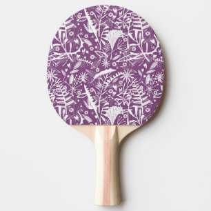 Botanisch Lila modern Tischtennis Schläger