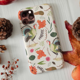 Botanisch orangefarbene Türkei und Kürbis Verlasse Case-Mate iPhone Hülle