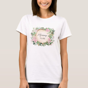 Botanisch rosa Rosen Mommy zur Kinderdusche T-Shirt