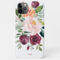 Botanisch-rustikale Wasserfarbe mit Monogramm