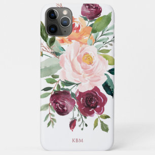 Botanisch-rustikale Wasserfarbe mit Monogramm Case-Mate iPhone Hülle