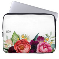 Botanisch-rustikale Wasserfarbe mit Monogramm-Init