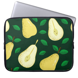Botanisch Vintage Birne: leicht grün Laptopschutzhülle