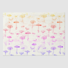 Botanisch Vintage Groovy Pilzmuster Seidenpapier