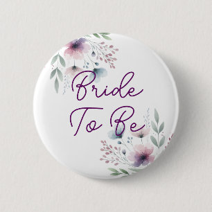 Botanisch Violette und Grüne Braut wird es Button
