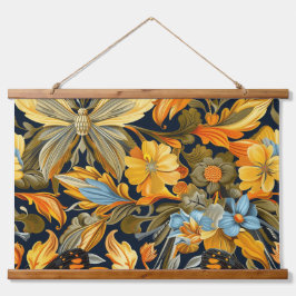 Botanisch Wandteppich Mit Holzrahmen