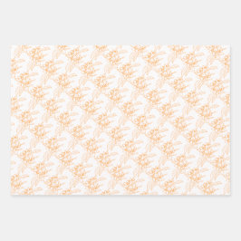 Botanisch zeichnend Vanillevendel Orangenblüte Geschenkpapier Set