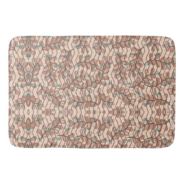 Botanische Abstrakte Bath-matte Badematte (Vorderseite)