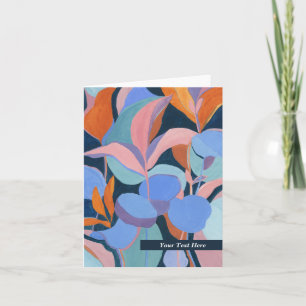 Botanische abstrakte Kunst Individuelle Grußkarte Karte