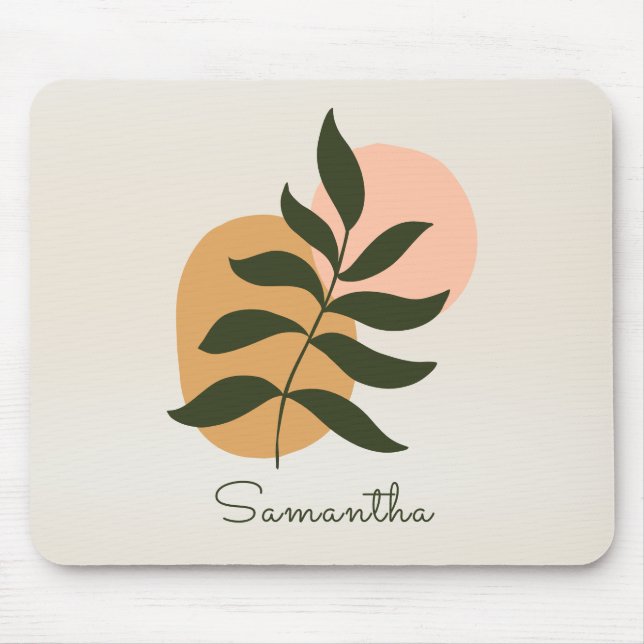 Botanische Abstrakte Terracotta auf dem Monte Boho Mousepad (Vorne)