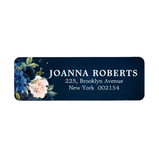 Botanische Adresse des Navy Blue Blush Pink Rose (Vorne)