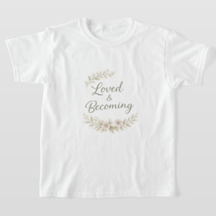 Botanische Akzente Liebeszitate AI Kunst T-Shirt