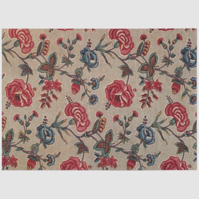 Botanische Antike Jugendstil-Flora Kunstferien Seidenpapier (Vorderseite)