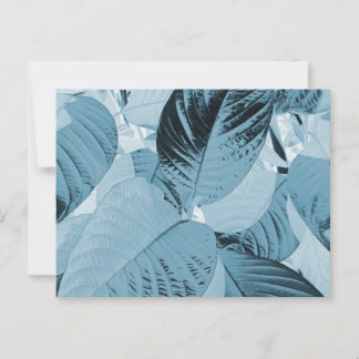 Botanische Aqua-Blätter Postkarte (individuell ein