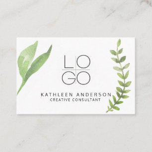 Botanische Aquakulturkarte mit QR-Code Visitenkarte