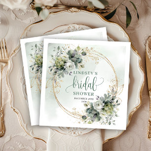 Botanische Aquarell-Junggesellinnen-Abschiedsparty Serviette