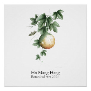 Botanische Aquarell-Kalender 2026 Poster