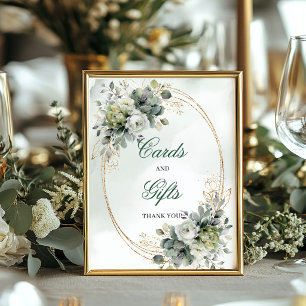 Botanische Aquarell-Karten und Geschenke-Tischschi Poster