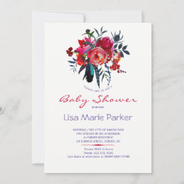 Botanische Aquarelldusche Einladung