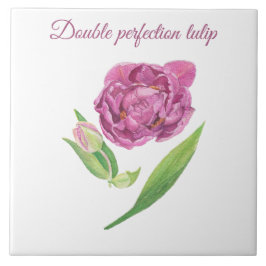 Botanische Aquarellfarbe Fliese