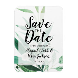 Botanische Aquarellfarbe, frisch, Save the Date Magnet
