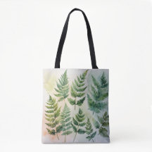 Botanische Aquarellfarben Tasche