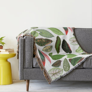 Botanische Aquarellfarben Vintage Grünflächen Blät Decke