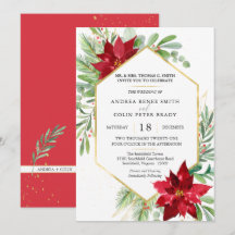 Botanische Aquarellkirche Weihnachten Hochzeit