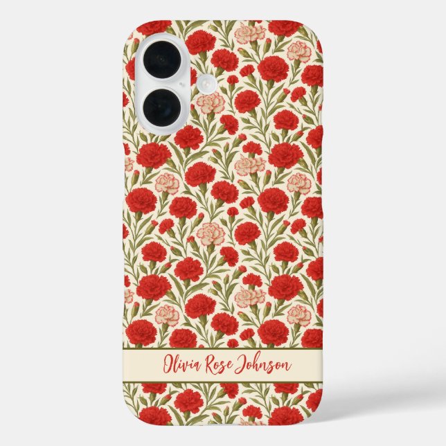 Botanische Ästhetik Rote Flora Case-Mate iPhone Hülle (Rückseite)
