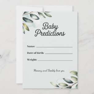 Botanische Baby-Predictions-Karte - individuell an Feiertagskarte