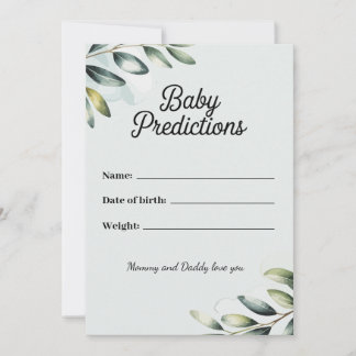 Botanische Baby-Predictions-Karte - individuell an Feiertagskarte