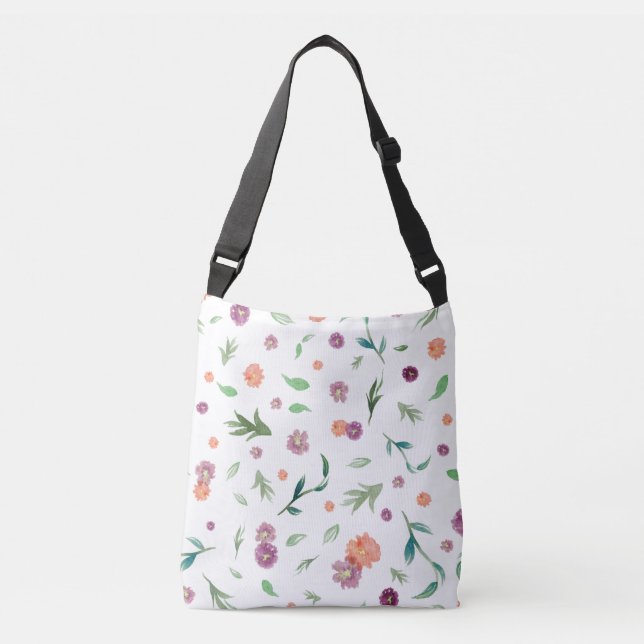 Botanische Bag | Geschenk für Blume Liebhaber Tragetaschen Mit Langen Trägern (Vorderseite)