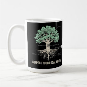 Botanische Baum-Anatomie Unterstützen Sie Ihre Lok Kaffeetasse