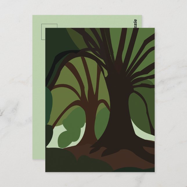 Botanische Bäume Postkarte (Vorne/Hinten)