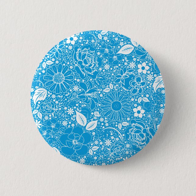Botanische Beauties Light Blue Button (Vorderseite)