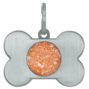 Botanische Beauties Orange PET ID TAG Tiermarke