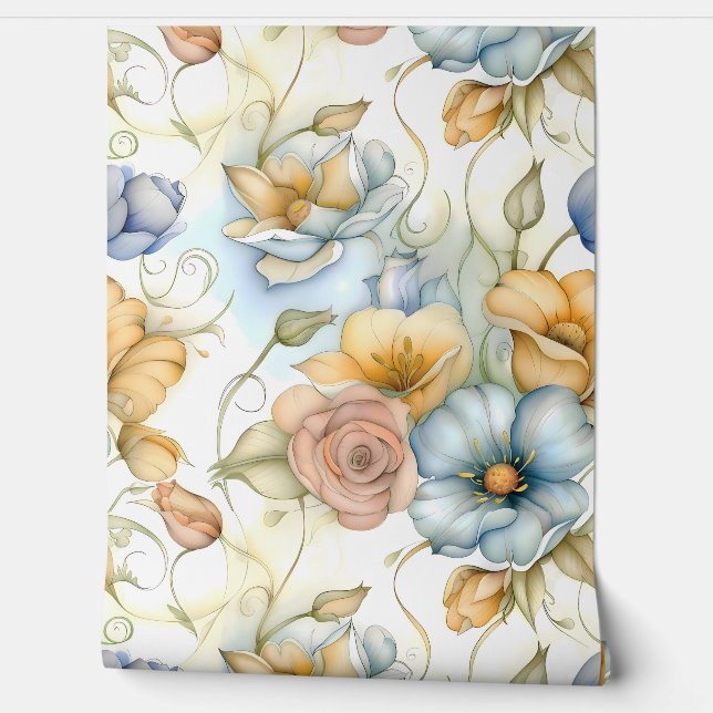 Botanische Beleuchtung Tapete (Abrollen)