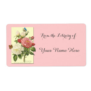 Botanische Bibliothek der weißen Rote Rosen des Bu