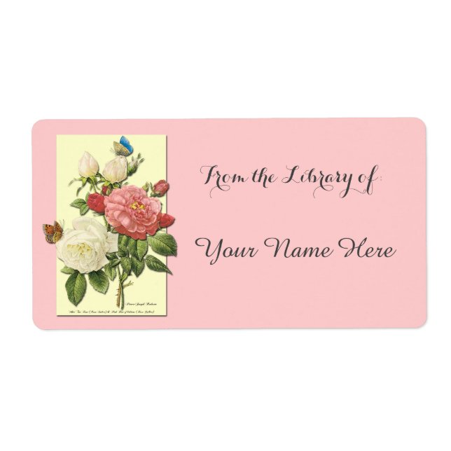 Botanische Bibliothek der weißen Rote Rosen des Bu (Vorne)