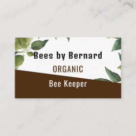 Botanische Biene in moderner Wasserfarbe Behaltend Visitenkarte