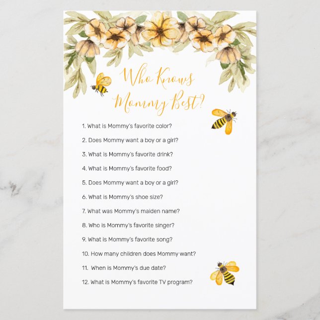 Botanische Bienenfarbe, die das beste Spiel der Mo (Vorderseite)