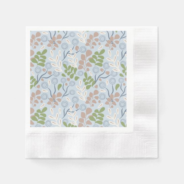 Botanische Bio Formen Serviette (Vorderseite)