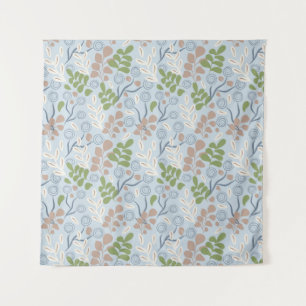 Botanische Bio Formen Wandteppich