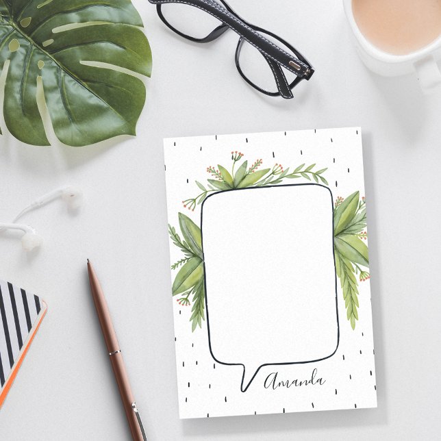 Botanische Blase Personalisiert Post-it Klebezettel (Von Creator hochgeladen)