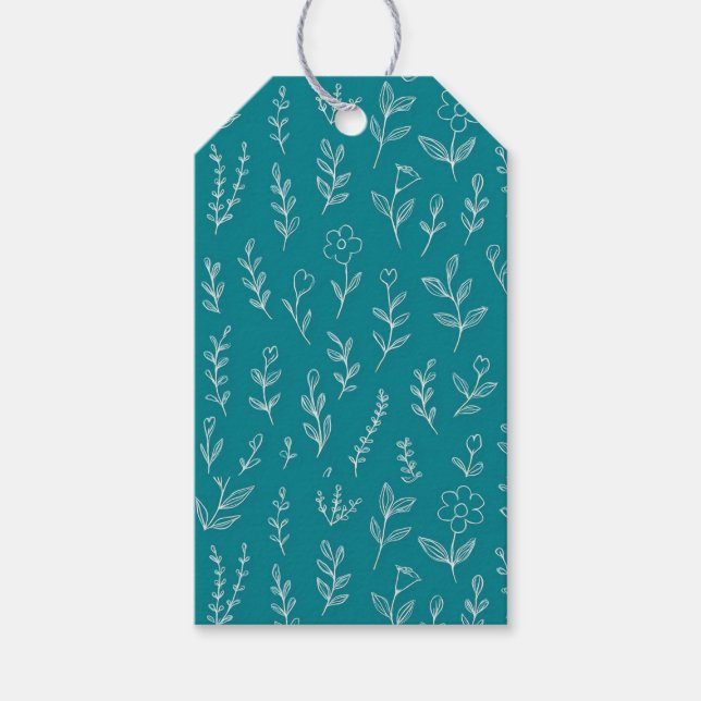 Botanische Blatt Natur Geschenkanhänger (Vorderseite)