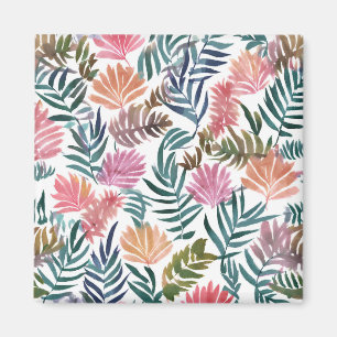 Botanische Blätter Aquarell Blumig Farbige Süße Magnet
